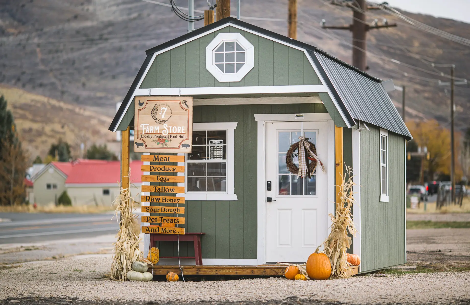 The +7 Farm Store building in Kamas, Utah